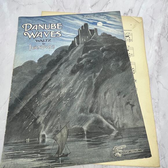 None and/or Unknown Other - Danube Waves Waltz by Ivanovici 1902 Sheet Music V16